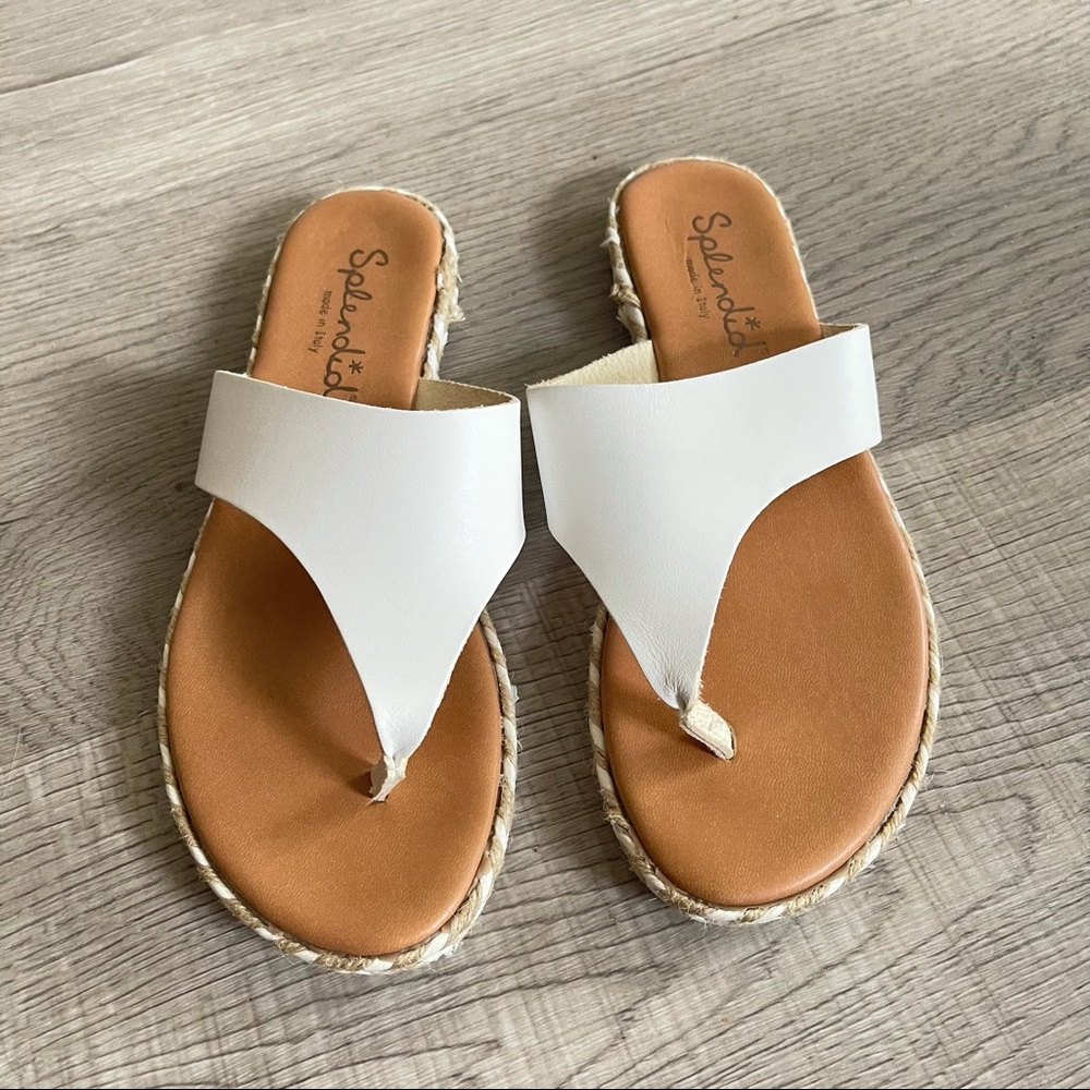 Splendid trevon white slip on sandal size 7
